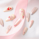 Never Have I Ever - Floral Femme - Almond Press-On Nails