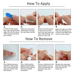 Cyflymder 10Pcs Autumn Handmade Press on Nails Brown Square Fake Nails Wearable Stick-on Nails Short False Nail 네일팁 Накладные Ногти Uñas