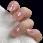 Cyflymder 10Pcs Gradient Coffin Handmade Press on Nails Simple Fake Nails Wearable Stick-on Nails False Nail Uñas Накладные Ногти 네일팁