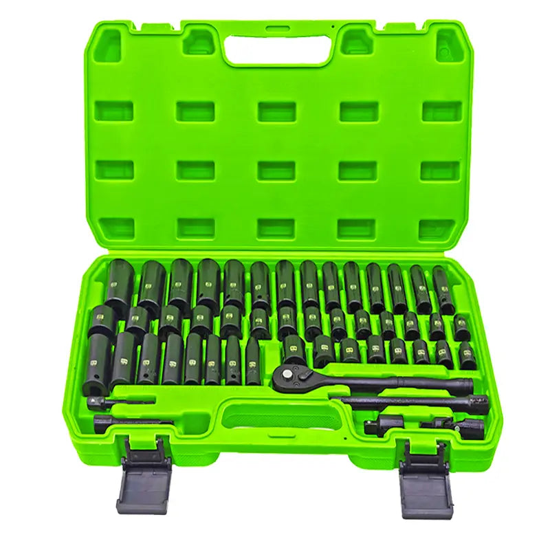 Complete Impact Socket Set with SAE & Metric Sockets, Adapters & Storage Case