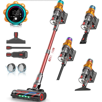 Cordless Stick Vacuum Cleaner with 48KPa Powerful Suction & Self Standing Design