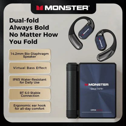 Open Ear Wireless Headphones with Noise Canceling Mic & 165H Battery Life
