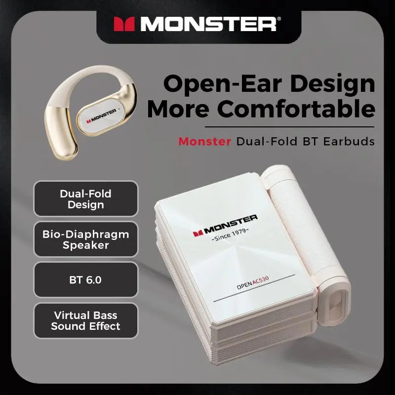 Open Ear Wireless Headphones with Noise Canceling Mic & 165H Battery Life