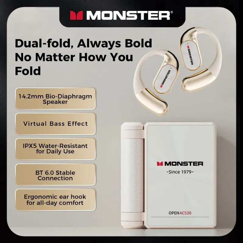 Open Ear Wireless Headphones with Noise Canceling Mic & 165H Battery Life