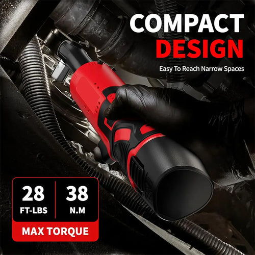 Cordless Electric Ratchet Wrench Set with Rechargeable Batteries & Socket Kit