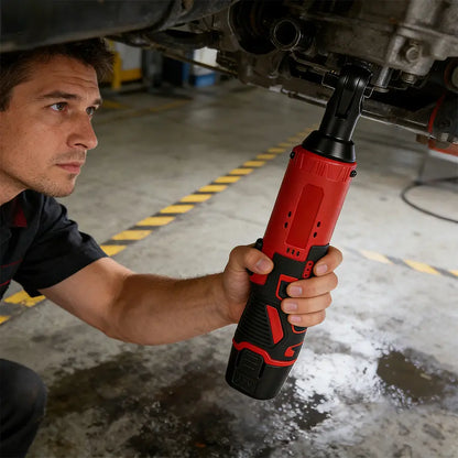 Cordless Electric Ratchet Wrench Set with Rechargeable Batteries & Socket Kit