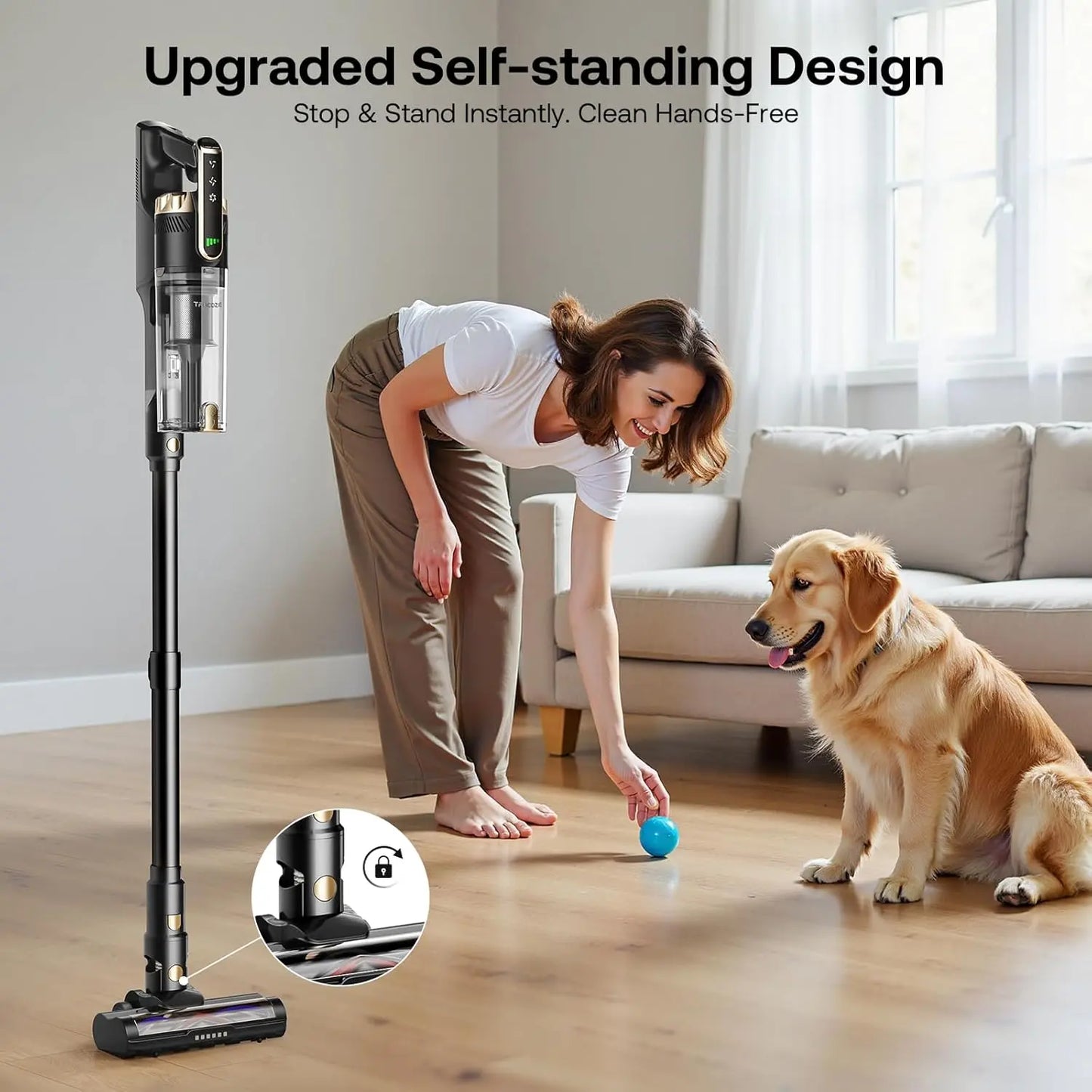 Powerful Cordless Vacuum Cleaner for Home, Carpet, Pet Hair & Hard Floors