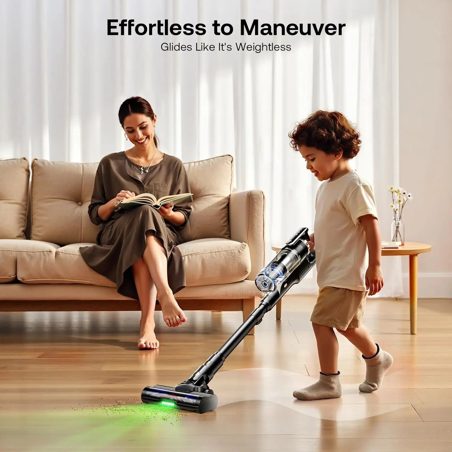 Powerful Cordless Vacuum Cleaner for Home, Carpet, Pet Hair & Hard Floors