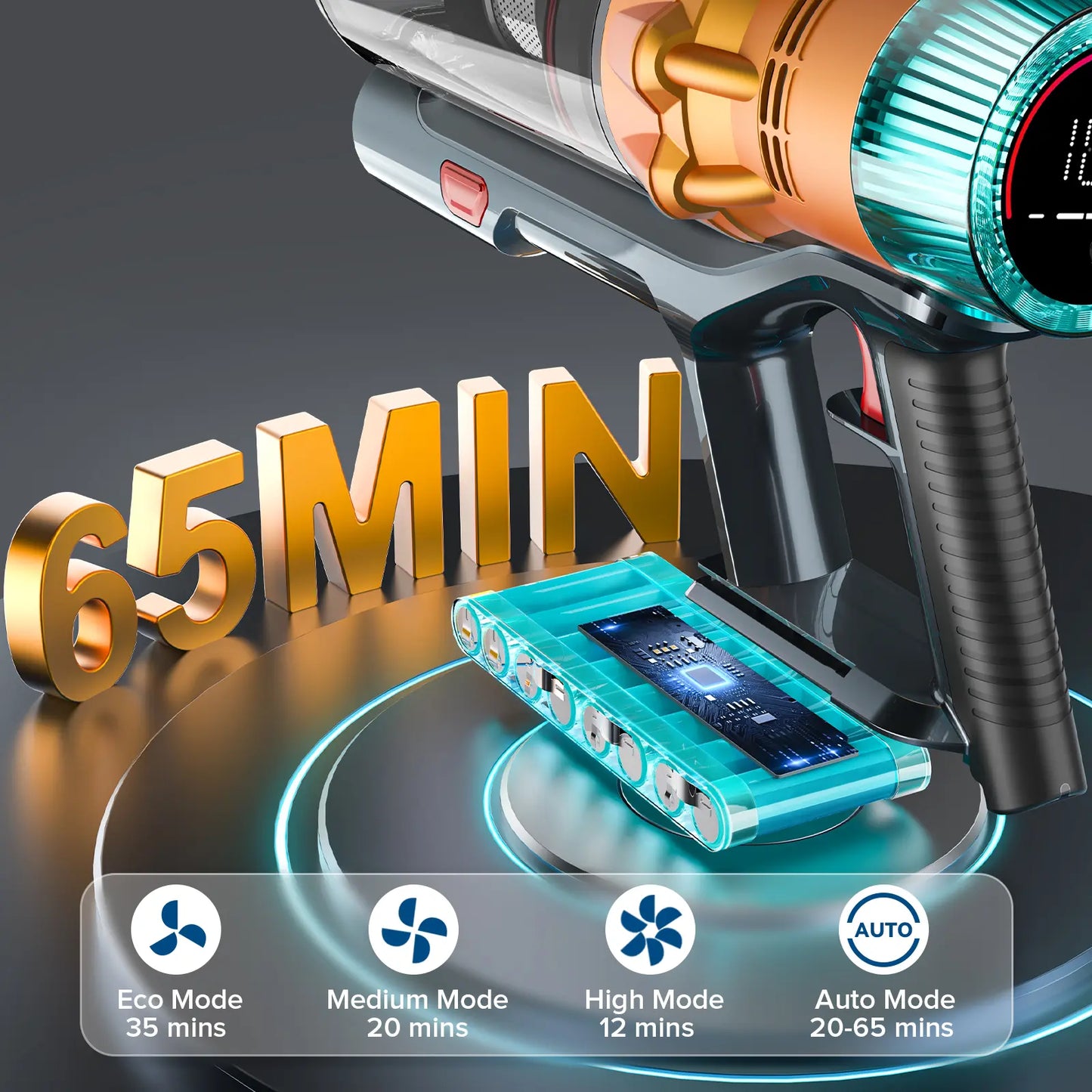 Cordless Stick Vacuum Cleaner with 48KPa Powerful Suction & Self Standing Design