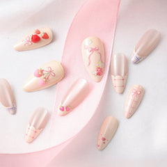 Never Have I Ever - Floral Femme - Almond Press-On Nails