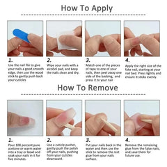 Cyflymder  10Pcs Gradient Coffin Handmade Press on Nails Simple Fake Nails Wearable Stick-on Nails False Nail Uñas Накладные Ногти 네일팁